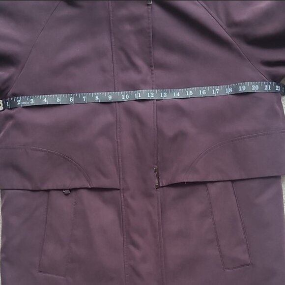Fleet Street Purple Double Lined Parka Coat With Removable Hood Size S - Picture 9 of 10